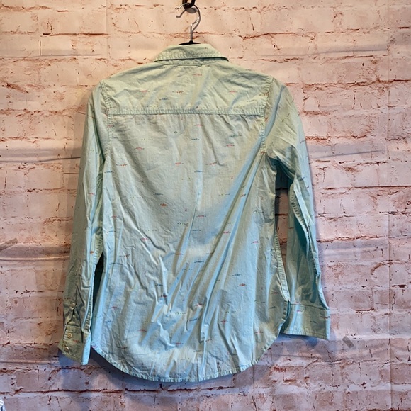 Merona long sleeve printed Popover Xs collared - Picture 6 of 7